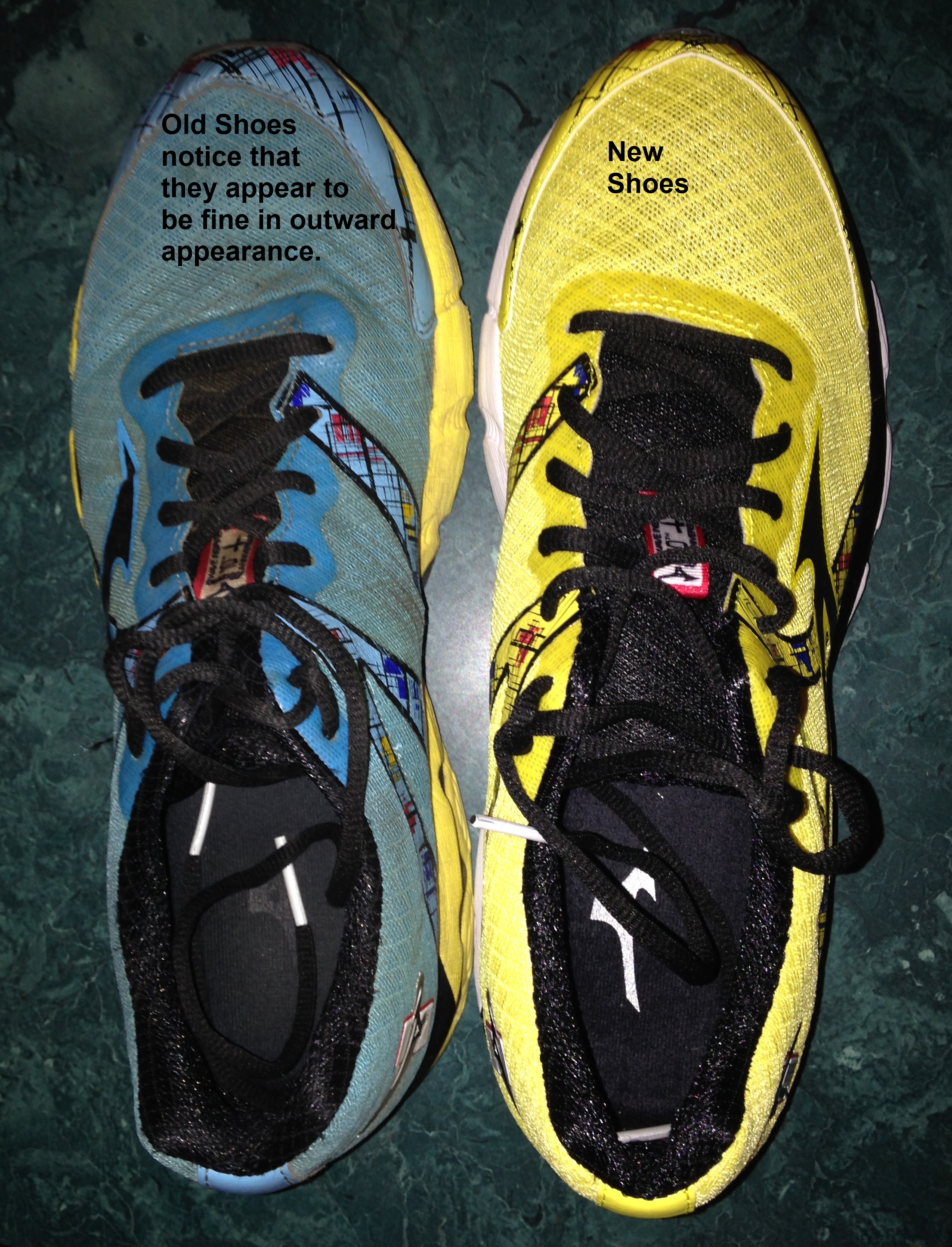 top of tennis shoes